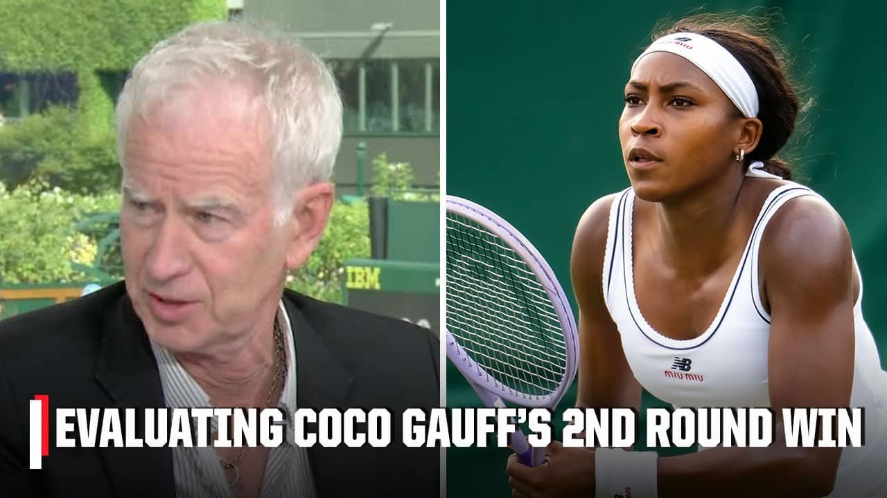John McEnroe evaluates what gave Coco Gauff the win in the second round 👏 | 2026 Wimbledon