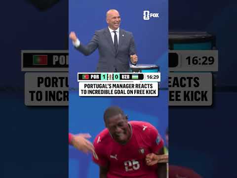 Roberto Martínez was loving his team's early 2-0 lead over Uzbekistan 🇵🇹