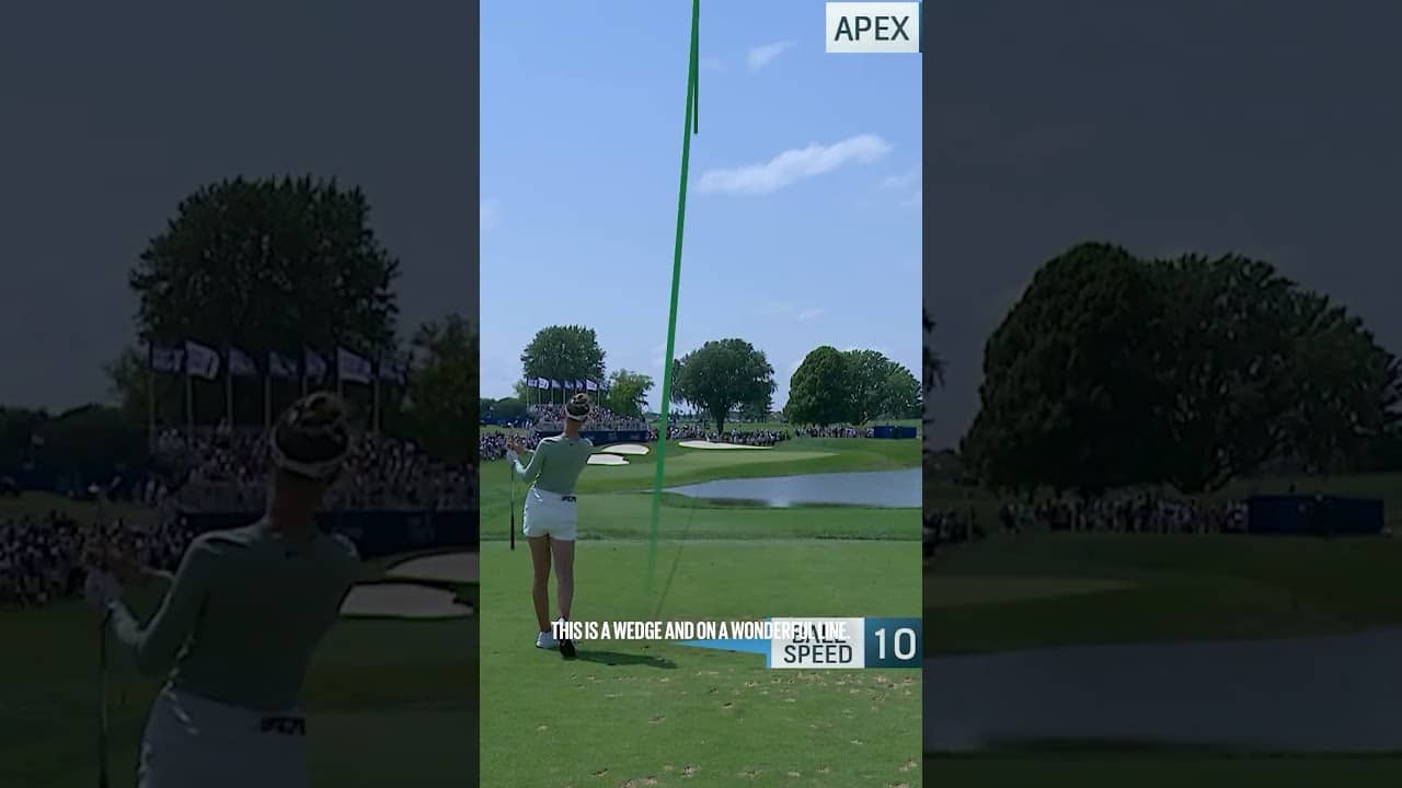 Korda with a WONDERFUL wedge shot! 😮‍💨