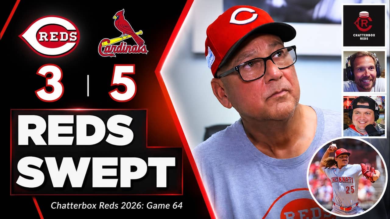 Chatterbox Reds Sunday Night: Cincinnati SWEPT by St. Louis Cardinals | Recap, Podcast, Highlights