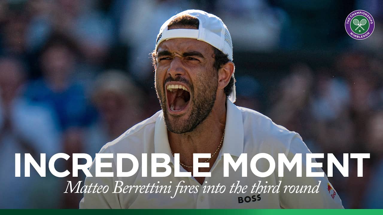 The moment Matteo Berrettini HAMMERED into third round! 🔨🇮🇹 | Wimbledon 2026