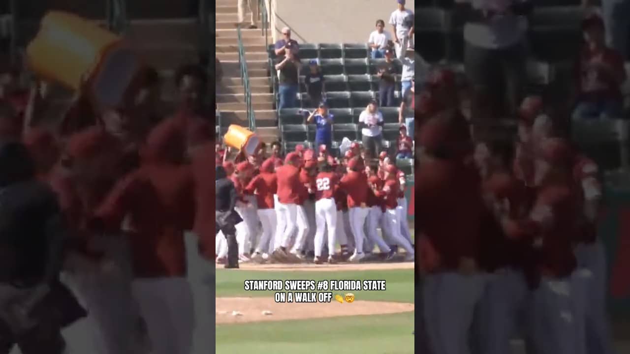 Rintaro Sasaki delivers the walk off grand slam for the Card 🔥#stanford #collegebaseball #baseball