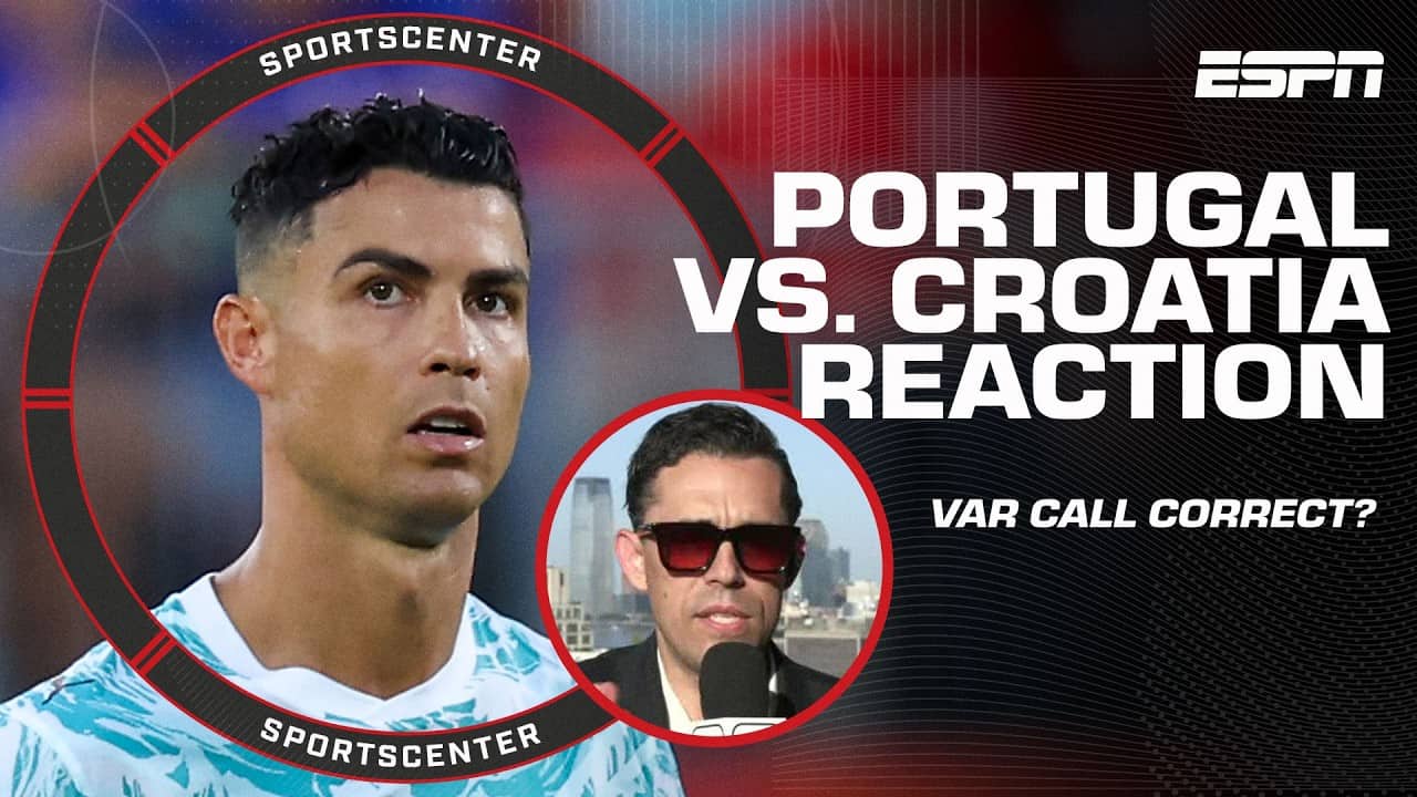 REACTION to Croatia's equalizer being called offside 👀 Herc BELIEVES VAR! | SportsCenter