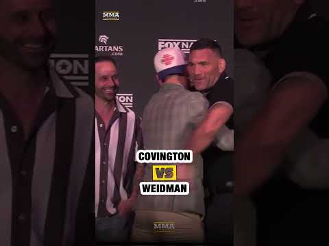 Chris Weidman TEASES a trip on Colby Covington during first RAF 09 faceoff in Dallas | MMA Fighting