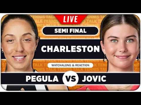 PEGULA vs JOVIC • WTA Charleston 2026 SF • LIVE Tennis Watchalong
