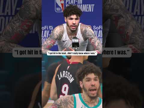 LaMelo's response after tripping Bam Adebayo 👀