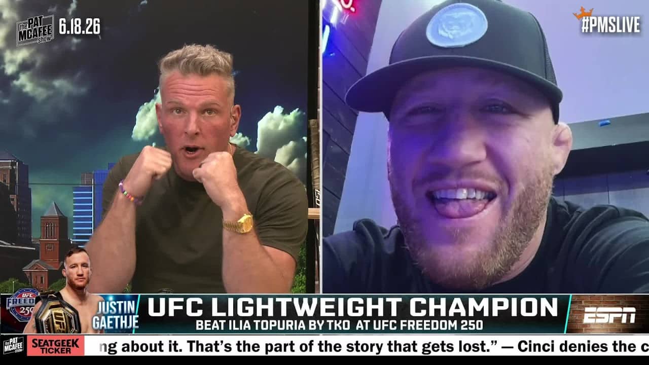 Justin Gaethje feels INCREDIBLE after becoming a champion at UFC Freedom 250 👏 | The Pat McAfee Show