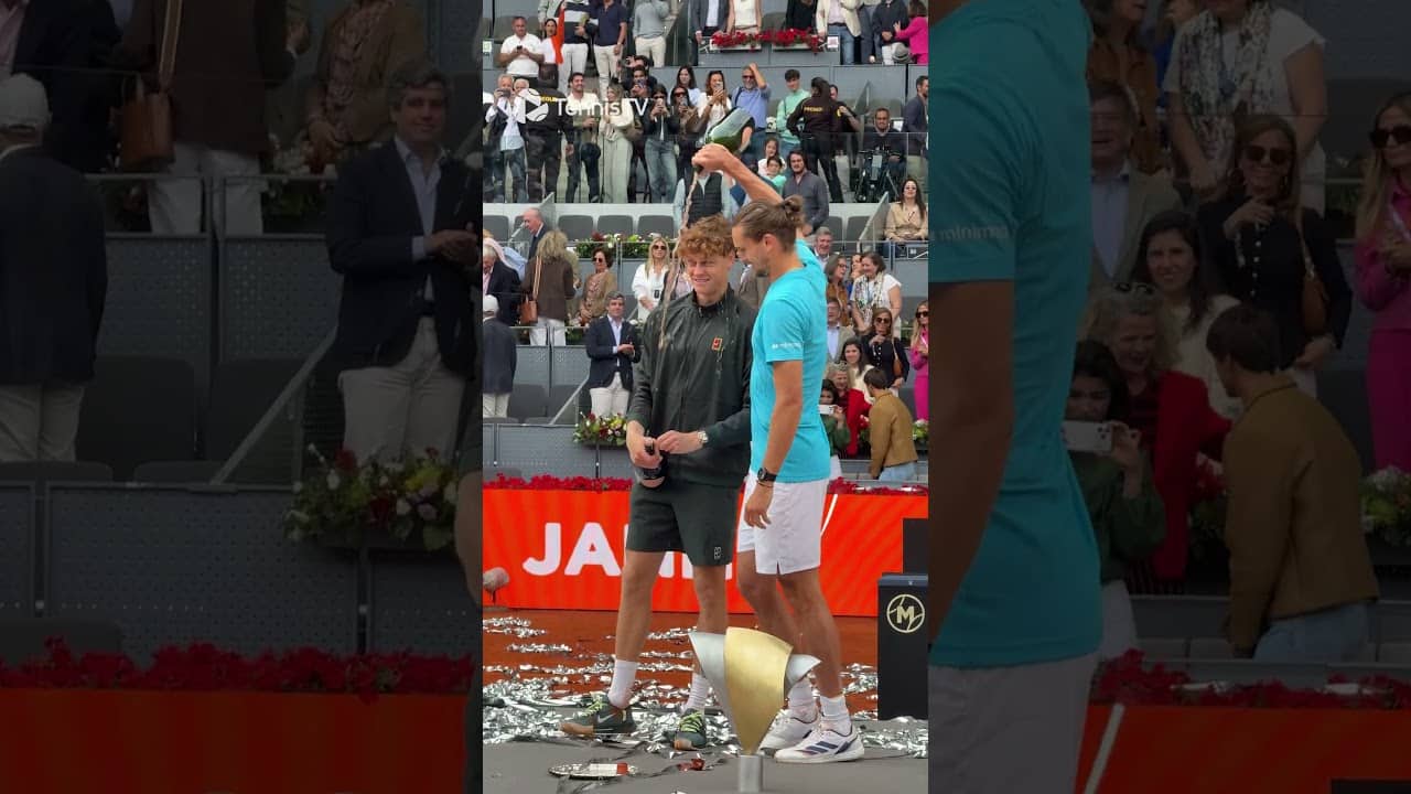 Sinner & Zverev Pop Champagne 🍾