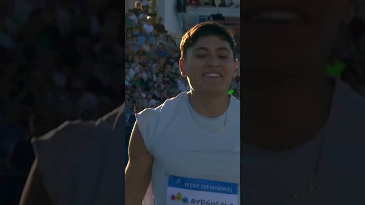Erick Portillo clears 2.24m to win the men's high jump at the Irena Szewińska Memorial 🇲🇽