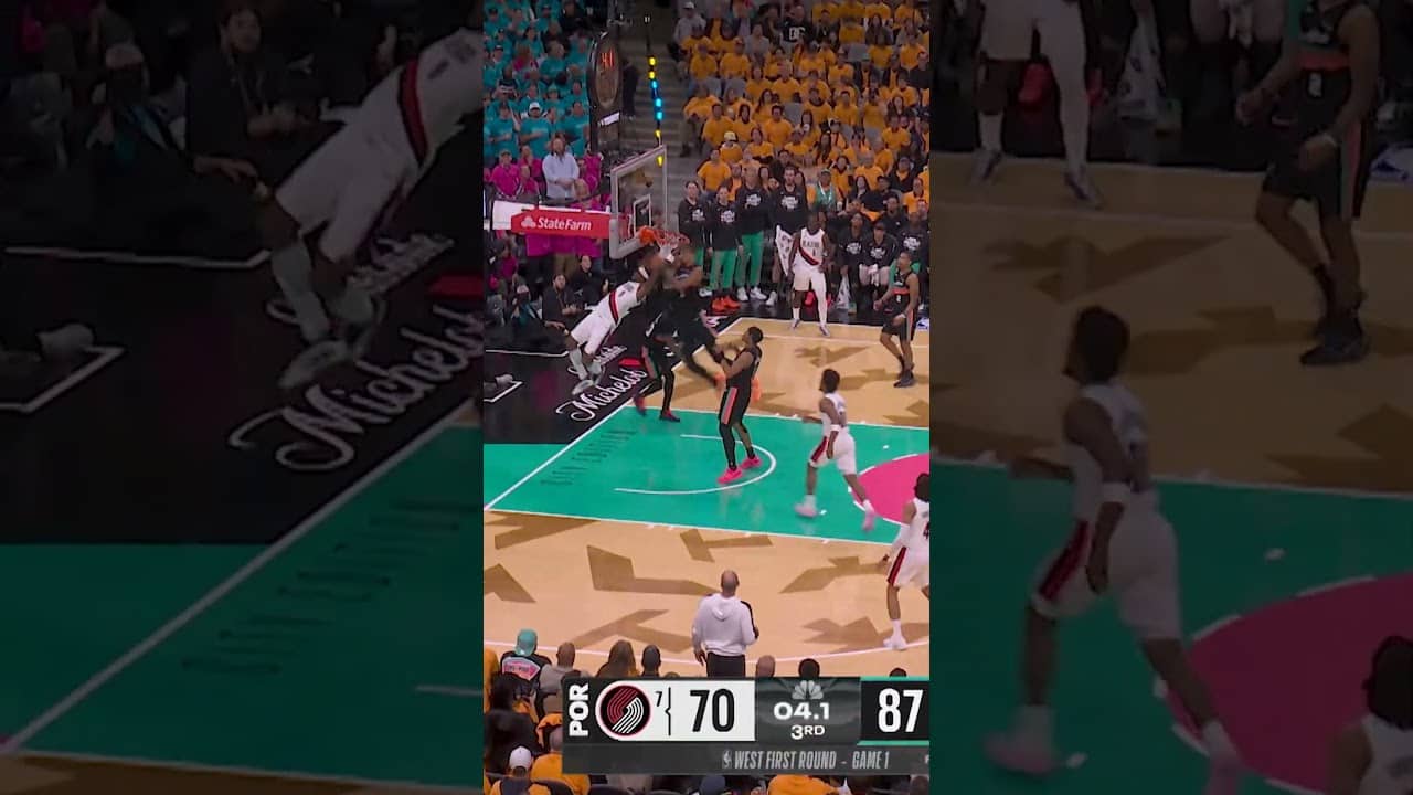 Jerami Grant VICIOUS DUNK In Playoffs  #nba #basketball #dunk #slamdunk #slam #trailblazers