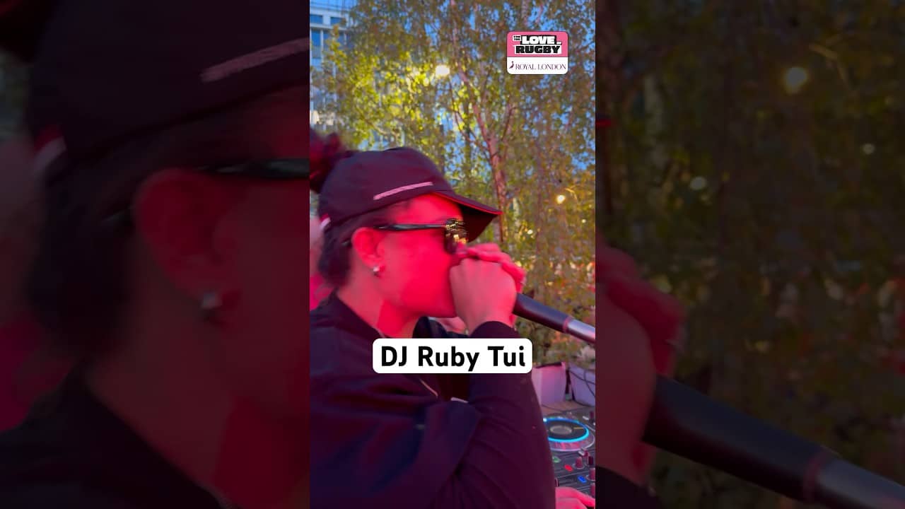 DJ Ruby lighting up the cabbage patch 🎧🎤#loveofrugby #womensrugby