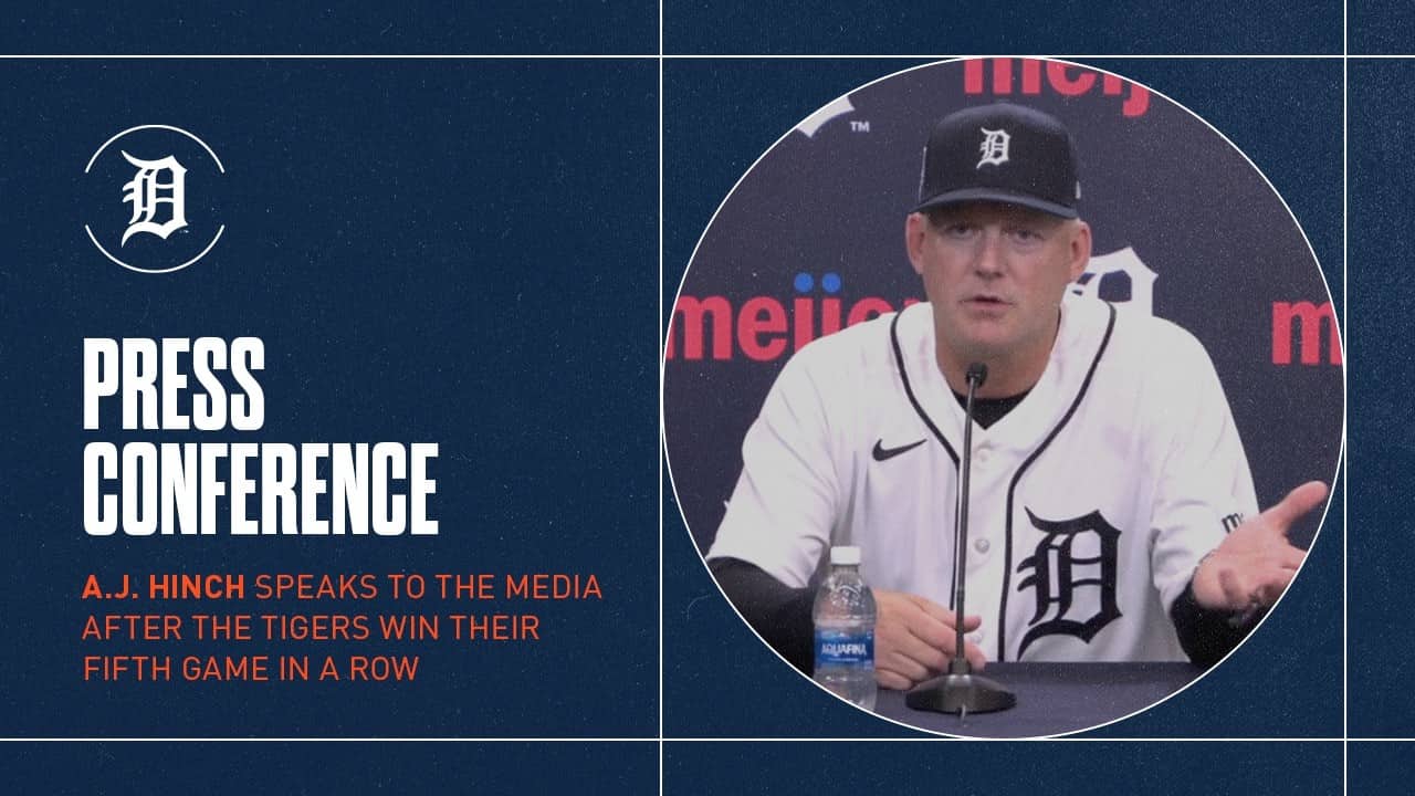 A.J. Hinch on Tigers Fifth Win in a Row, Flaherty's Start & El Mago's Slide at Home