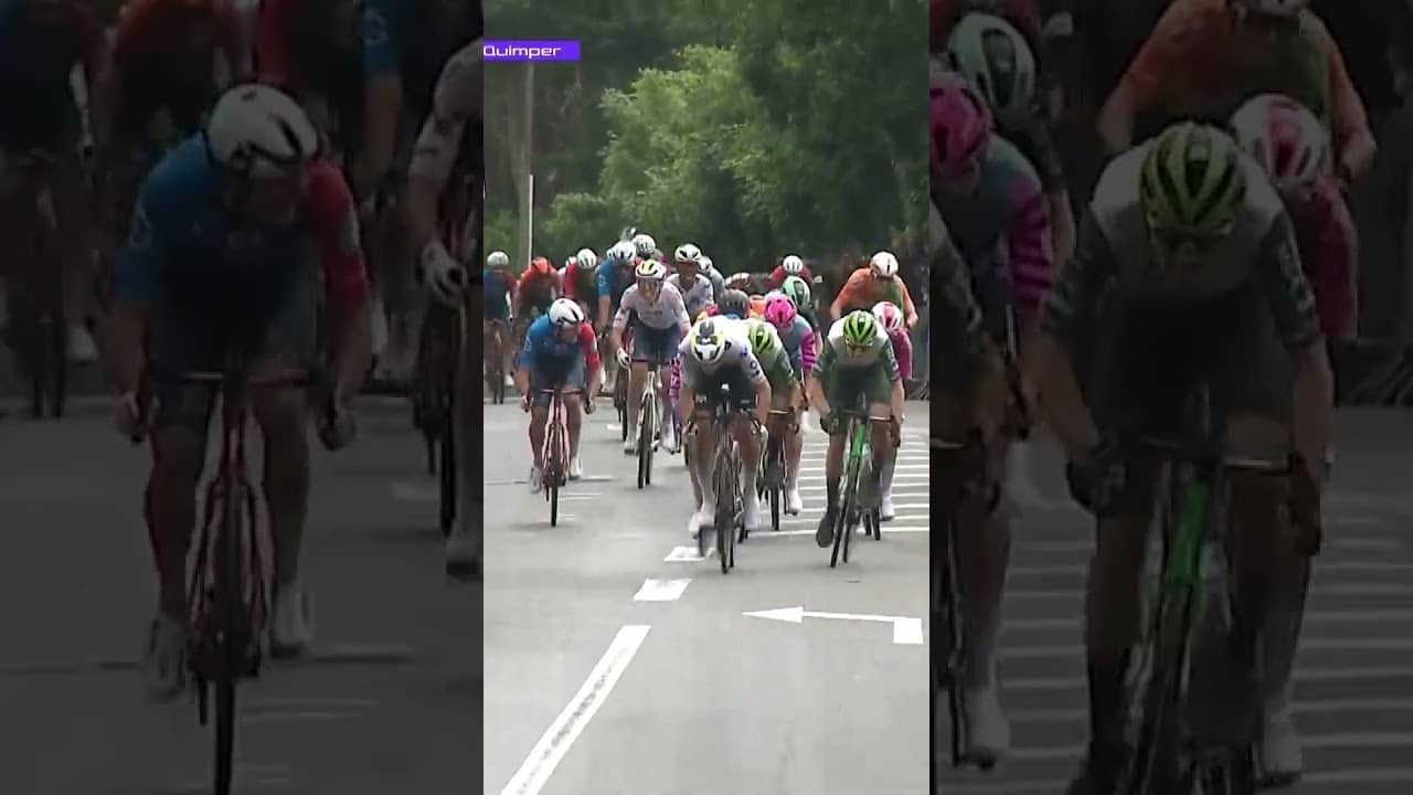 Fine margins! 👏 Jon Barrenetxea takes the win at the Tour du Finistère with a tight sprint finish! 🔥