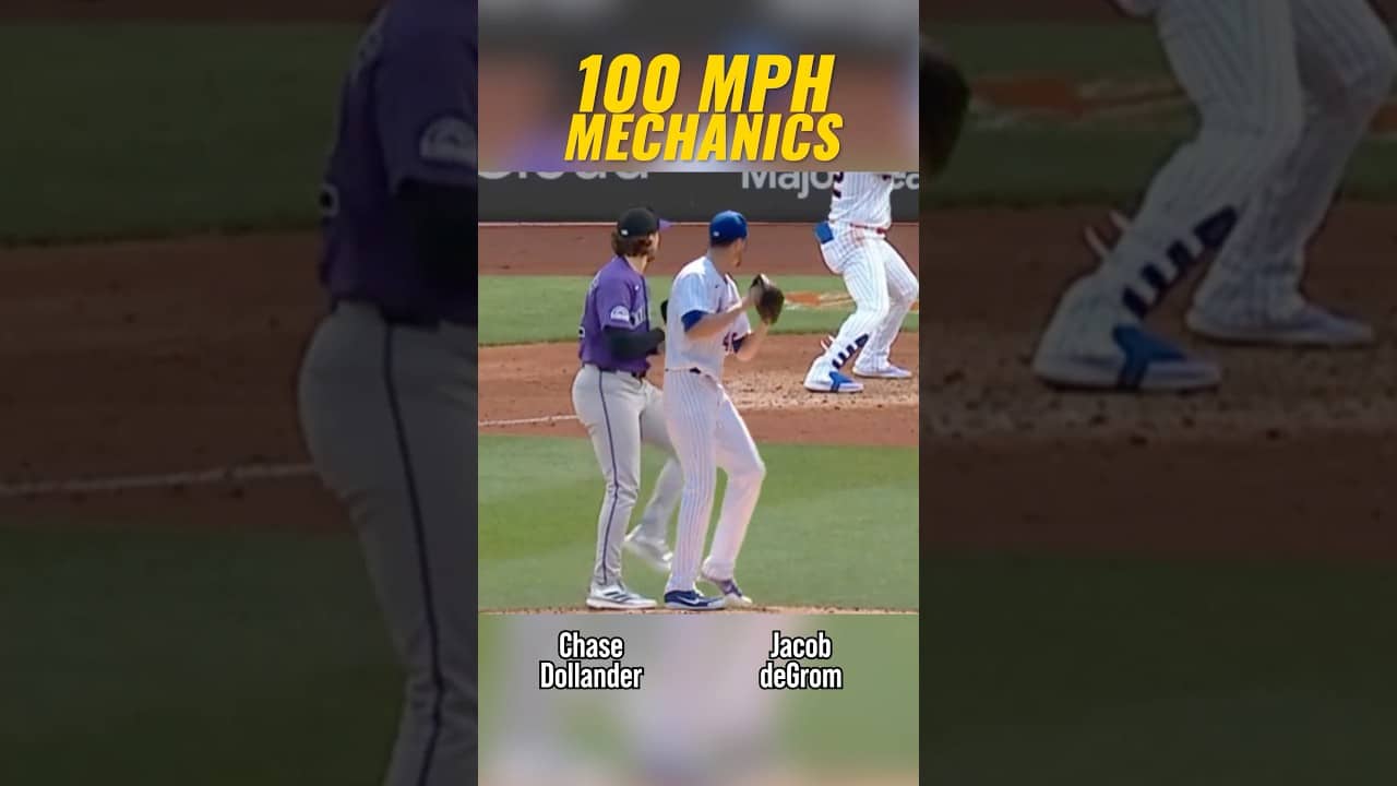 Chase Dollander vs. Jacob deGrom, Mechanics (both 100mph Fastballs).