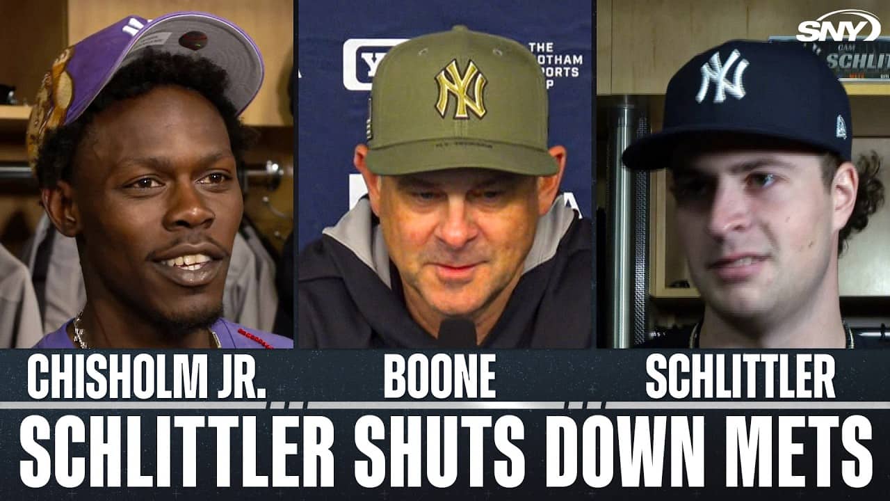 Aaron Boone, Cam Schlittler, Jazz Chisholm Jr. & Spencer Jones on Yanks winning Subway Series opener