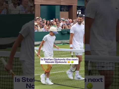 Novak Djokovic’s son shows off his tennis skills during a Wimbledon practice session 👀 #tennis
