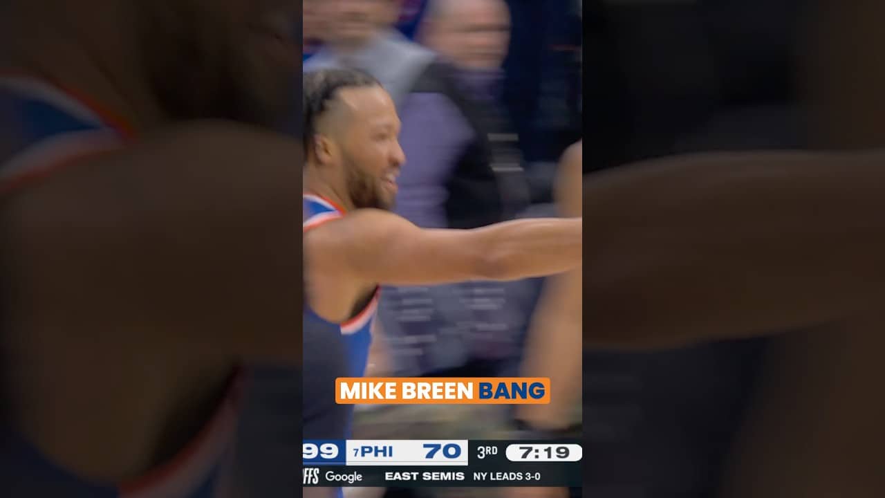 KEEP IT UP, CAP 🫡 #nyknicks #nba #basketballshorts #jalenbrunson #mikebreen