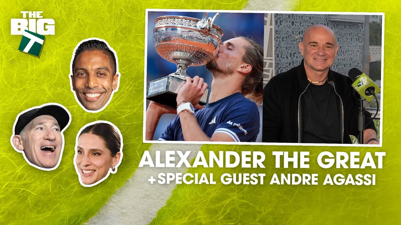 Alexander The Great: Zverev Wins Roland Garros + Guest Andre Agassi | Episode 25 | The Big T Podcast