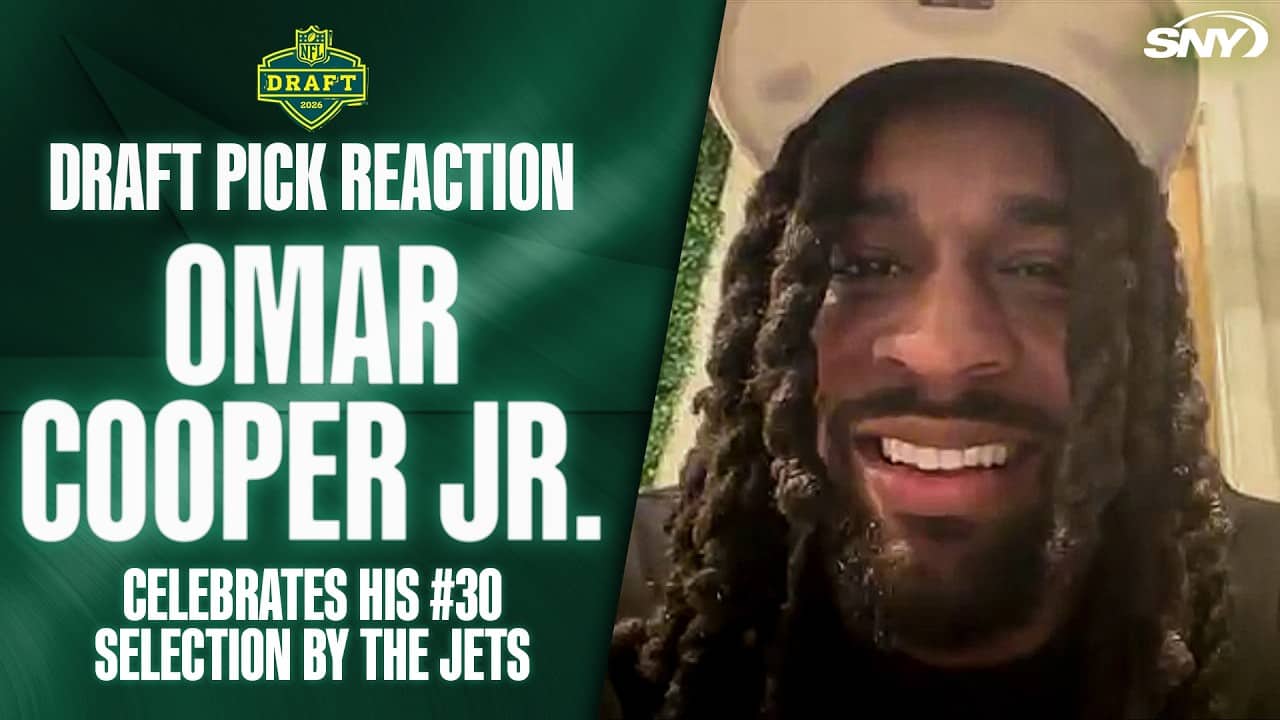 WR Omar Cooper Jr talks about Jets trading back into first round to bring him to New York
