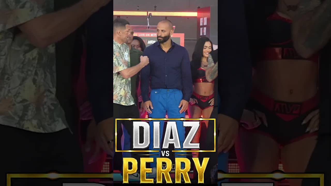 INTENSE Nate Diaz vs. Mike Perry staredown ahead of MVP MMA 1 | MMA Fighting