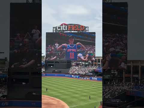 Bing Bong! Knicks championship highlights shown during Mets game 🏀 #mets #knicks #nbahighlights