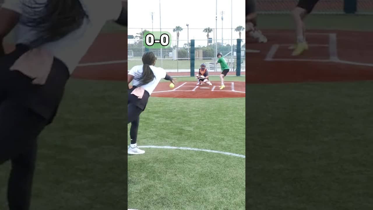 Getting destroyed by a pro softball pitcher