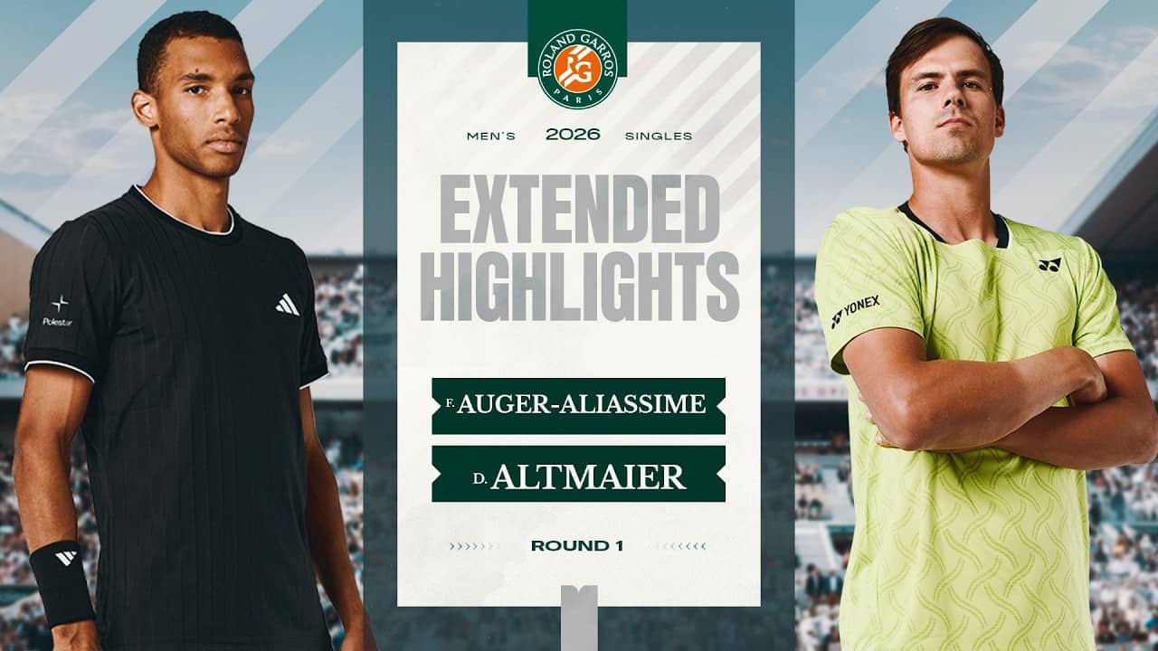 Felix Auger-Aliassime vs Daniel Altmaier | Round 1 Extended Highlights | Roland-Garros 2026