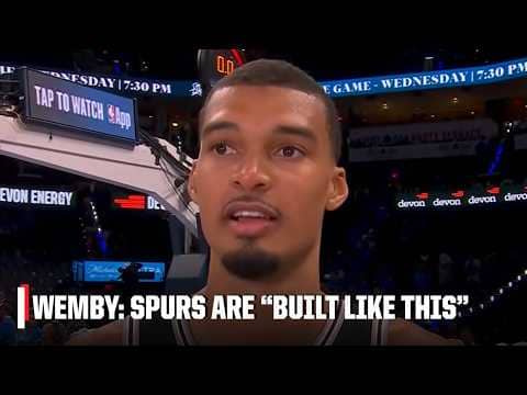 WE'RE JUST BUILT LIKE THIS 😤 Victor Wembanyama reacts to Spurs' Game 1 win vs. OKC | NBA on ESPN