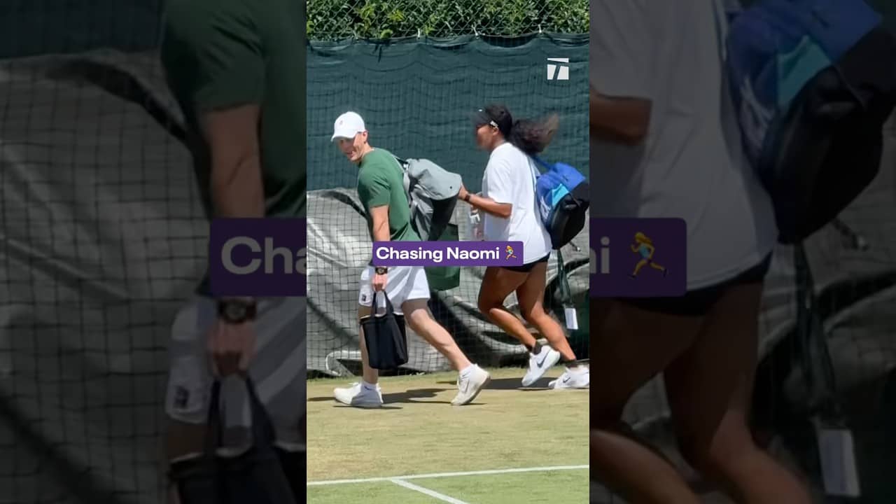 Catch Naomi if you can 🤪 #wimbledon #tennis #naomiosaka #osaka #run