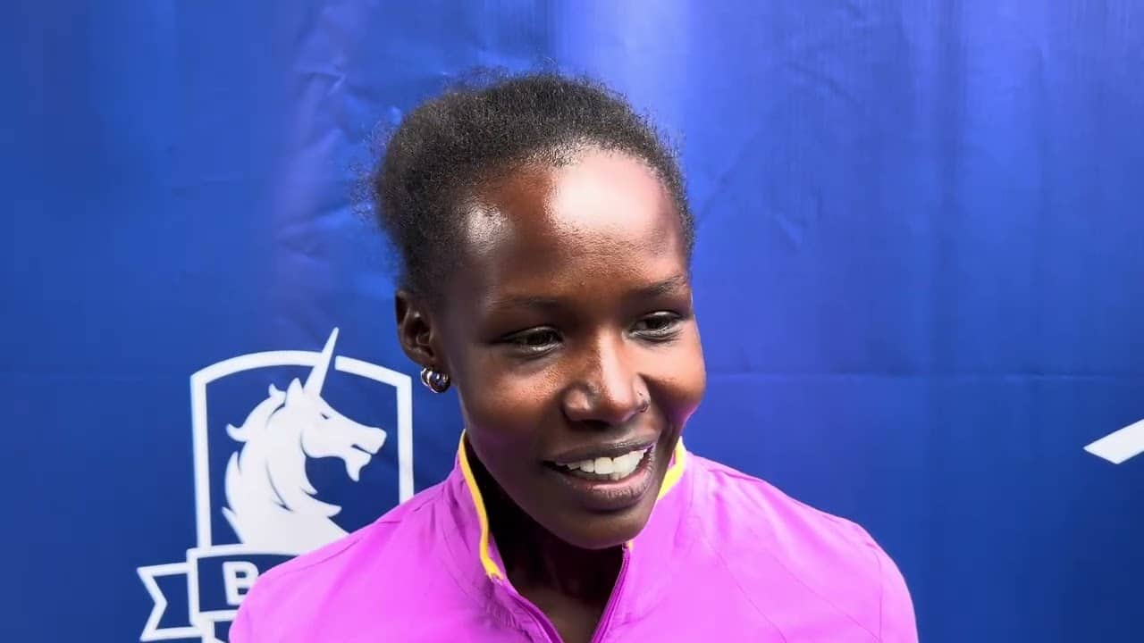 Dorcus Ewoi after repeating as BAA Mile champion in 2026