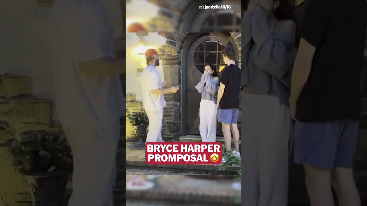 Bryce Harper helps with promposal! 🤩