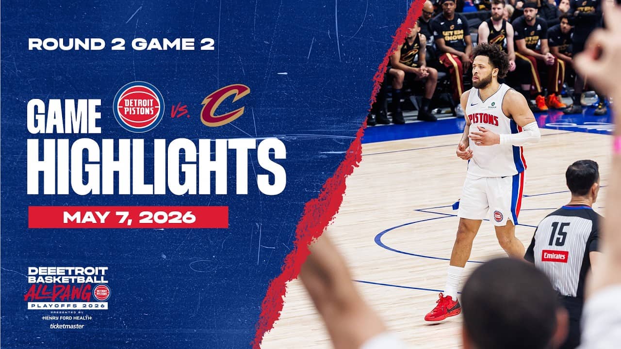 Pistons Win Game Two | Detroit Pistons vs. Cleveland Cavilers GAME HIGHLIGHTS | 05.07.26
