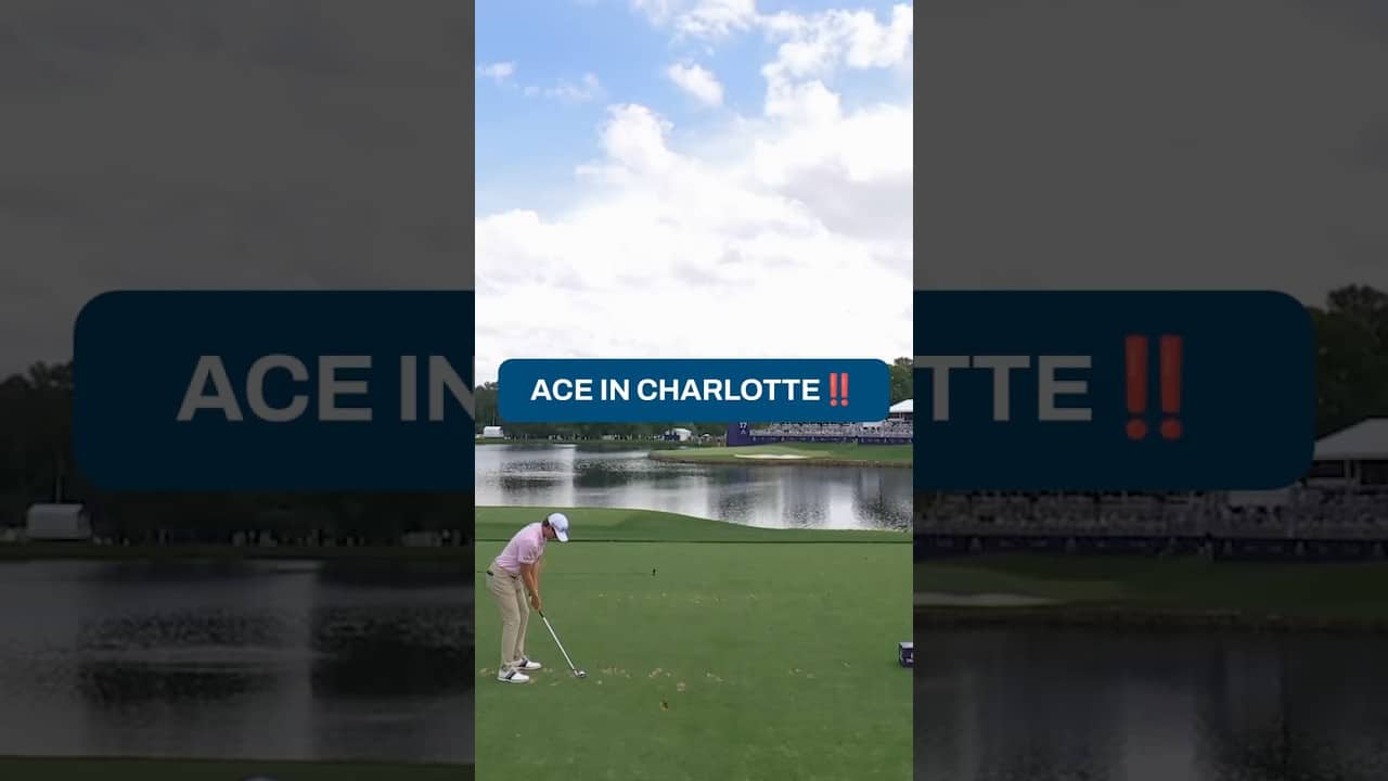 Nico Echavarria records the second ace of the week on 17 at the Truist Championship.