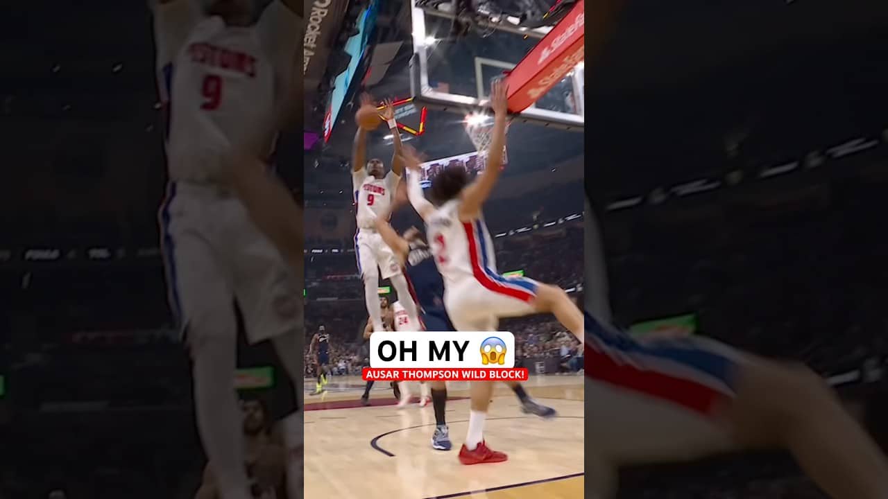 Ausar Thompson shows off the bounce with this chase down block 😳