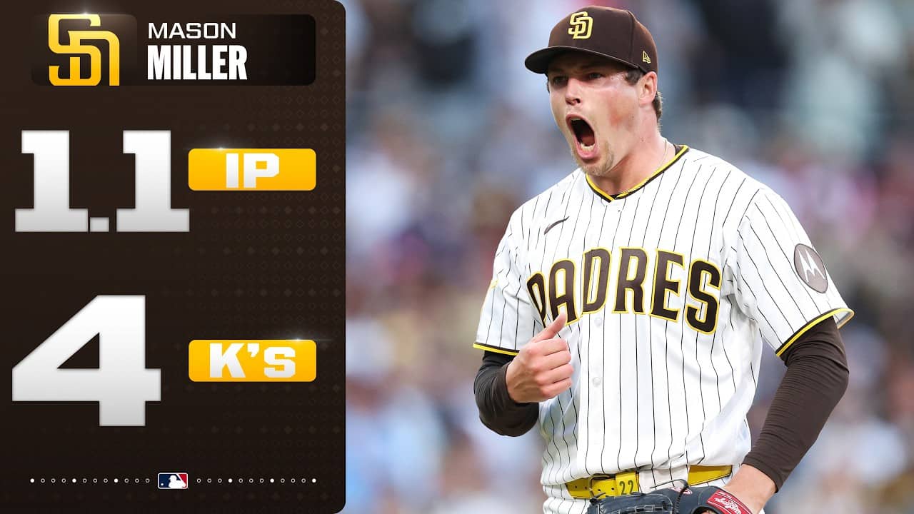 Mason Miller LOCKS DOWN a 4-OUT SAVE! 😤🔥(4 Ks in the 9th inning!?)