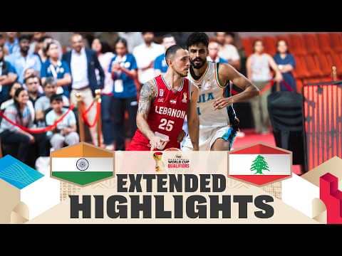 India 🇮🇳 v Lebanon 🇱🇧 | Extended Highlights | FIBA Basketball World Cup 2027 Asian Qualifiers