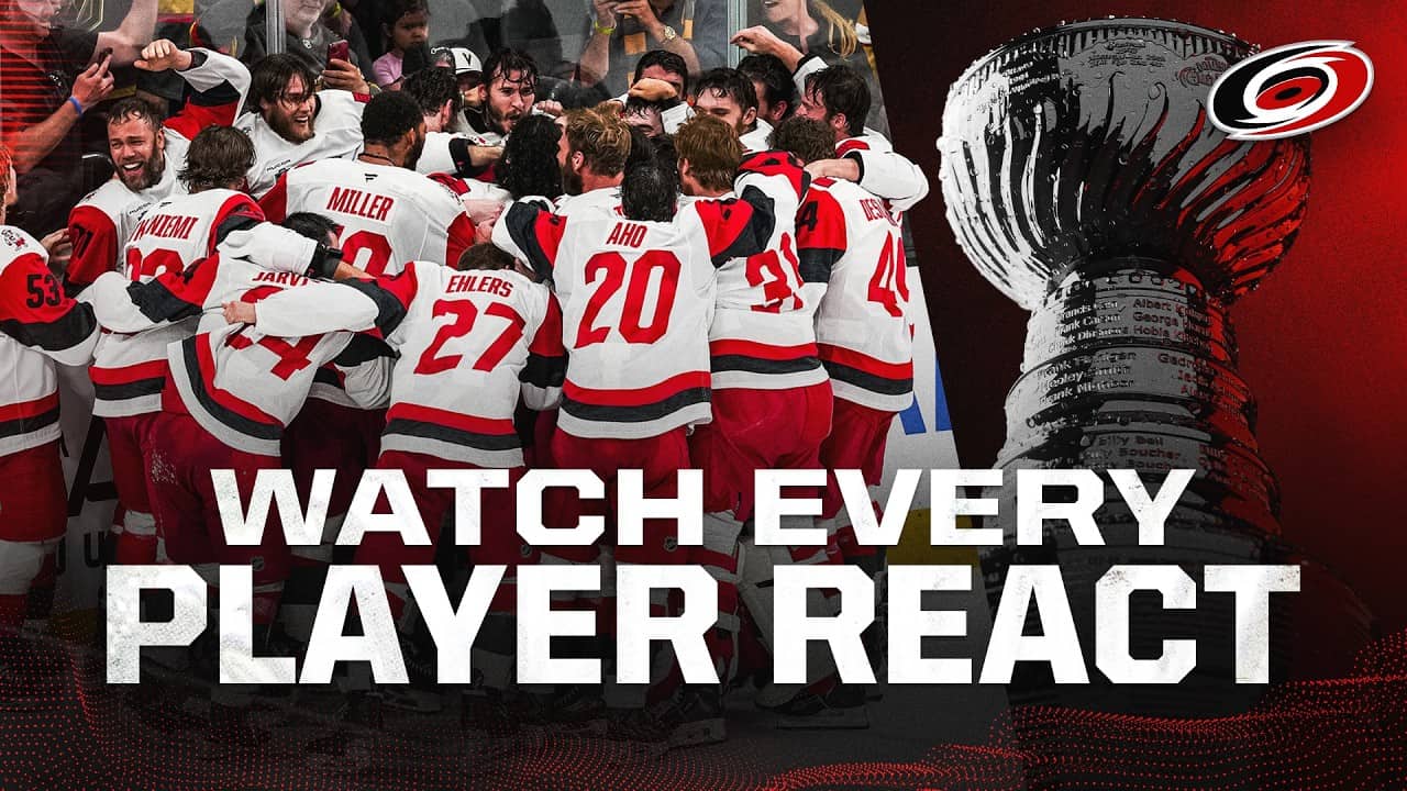 Watch Every Canes Player React to Winning the Stanley Cup