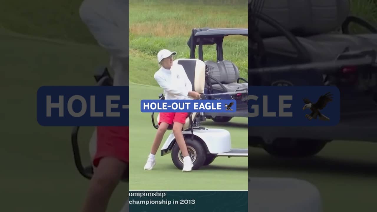 Amazing hole-out Eagle from Annie Hayes at the Adaptive Open! #golf #usga