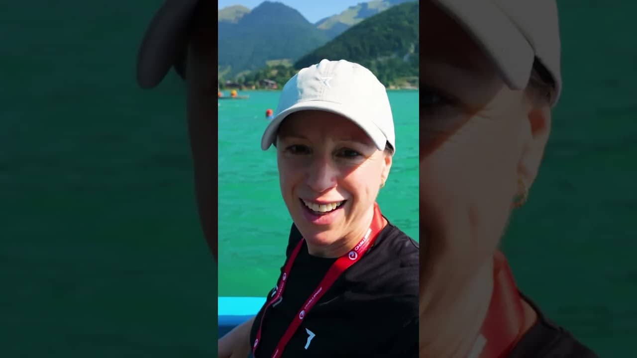1.9km in the stunning Lake Walchsee! 🌊🏊‍♀️