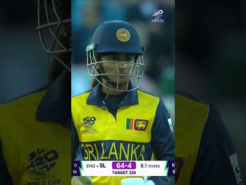 Pure power radiating from the bat of Harshitha Samarawickrama for six 🔋 #T20WorldCup