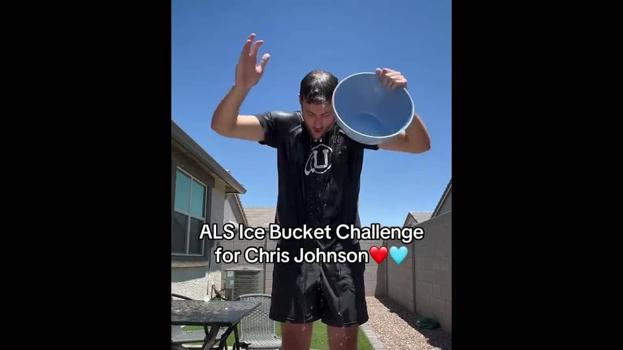 This fan did the ice bucket challenge for Chris Johnson ❤️