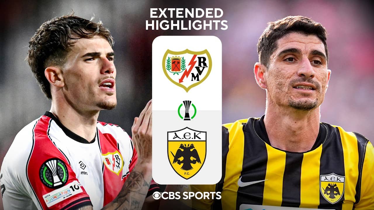 Rayo Vallecano vs. AEK Athens: Extended Highlights | UECL Quarterfinals - Leg 1 | CBS Sports Golazo