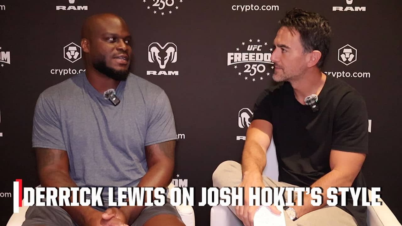 Derrick Lewis on Josh Hokit's press antics 🗣️ 'Somebody should tell him SOMETHING!' | MMA on ESPN
