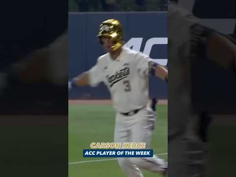 Your ACC Player of the Week, Carson Kerce 🐝 #georgiatech #georgiatechyellowjackets #baseball