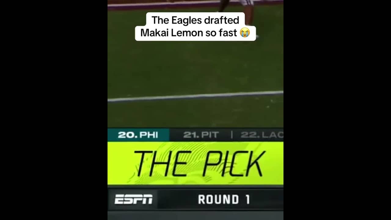 The Eagles drafted Makai Lemon without hesitation 😂