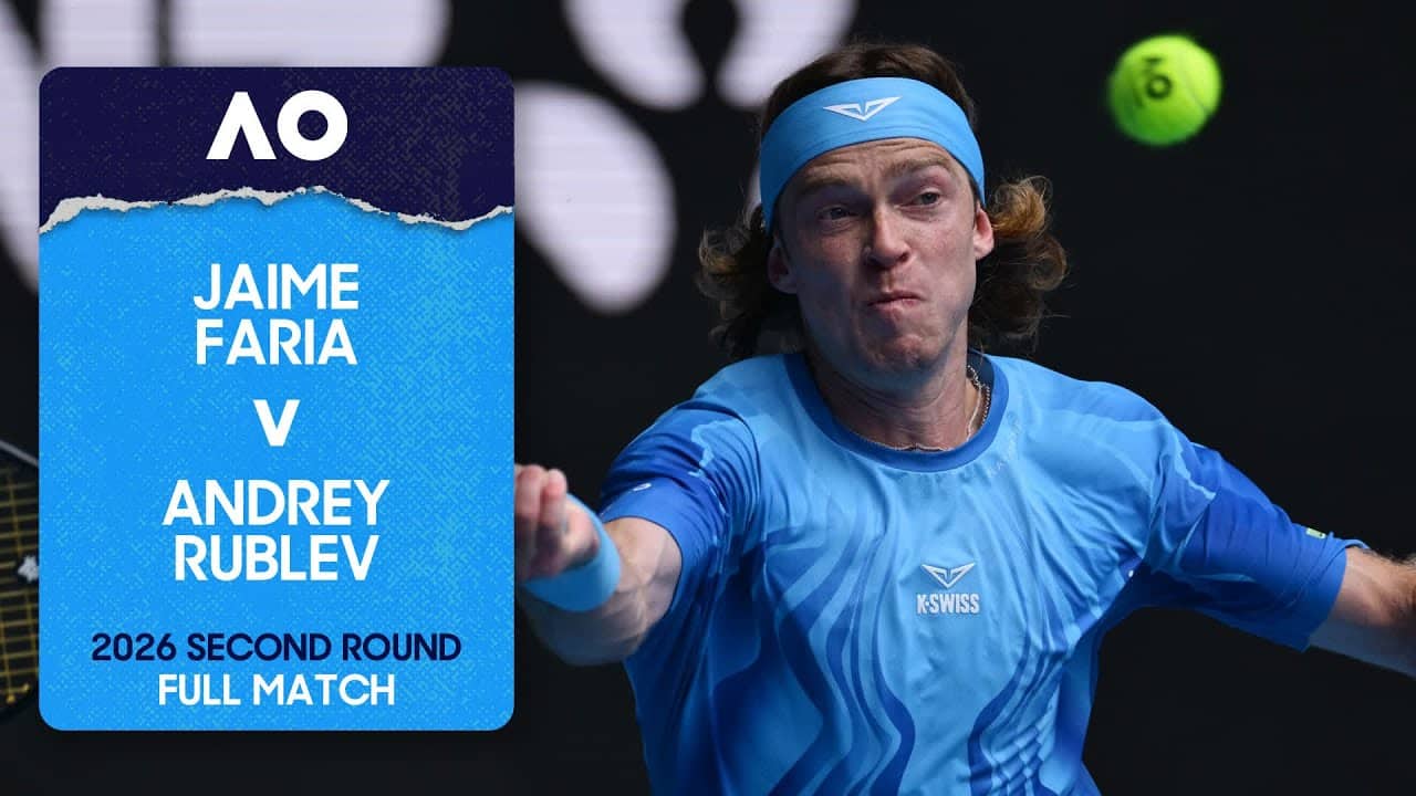 Jaime Faria v Andrey Rublev Full Match | Australian Open 2026 Second Round