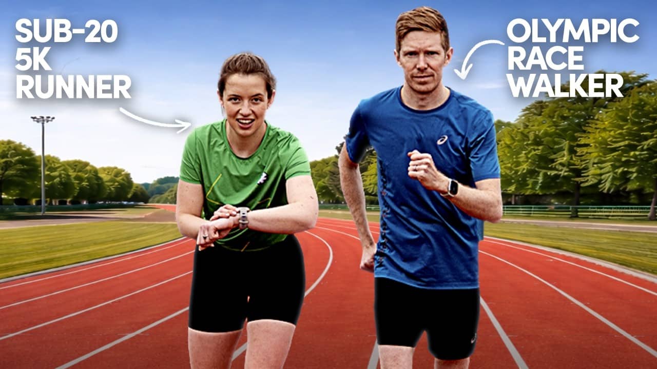 Runner Vs Race Walker. Head-to-Head Race