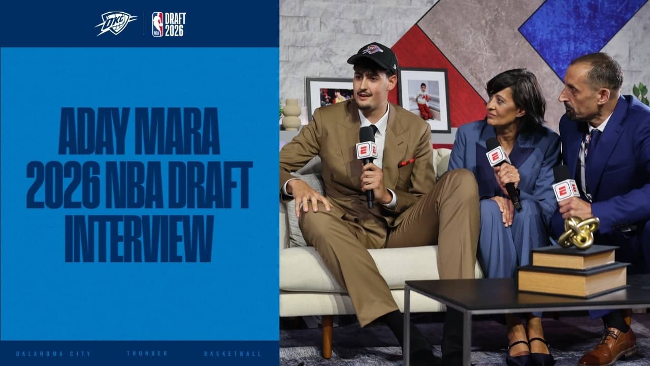 Aday Mara Interview After Getting Drafted | 2026 NBA Draft | OKC Thunder