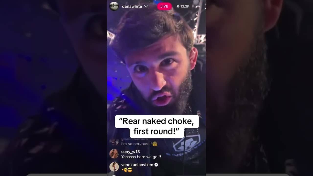 Dana White asked Arman Tsarukyan how he thought the fight would go right before it started 😳