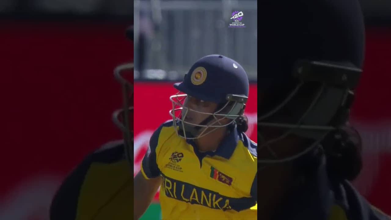 A glorious shot to bring up a #T20WorldCup fifty from Chamari Athapaththu ⭐️